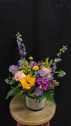 Whiskey Barrel Blooms From Rogue River Florist, Grant's Pass Flower Delivery